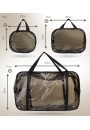 Набор из 3 сумок В РОДДОМ серых из прозрачной пленки